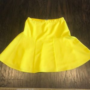 Aryn K yellow fit and flare skirt, xs, new